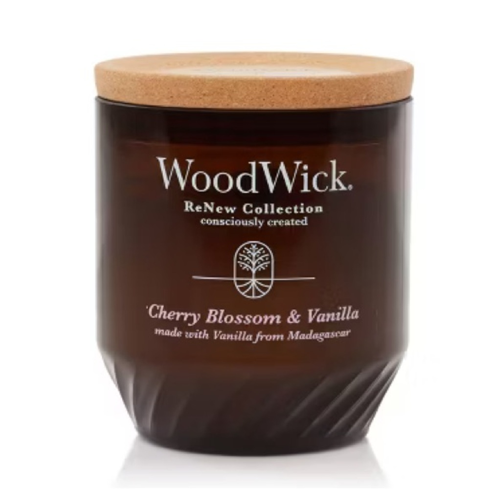 WOODWICK NWT cherry blossom and vanilla renew candle -6oz